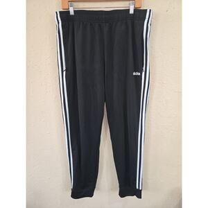 Adidas Men's 3 stripes Jogger Athletic Pants, Black, Size XL
